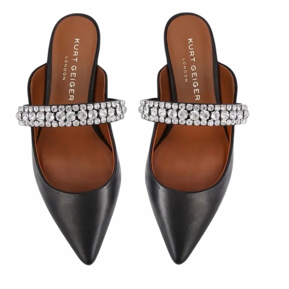 Kurt Geiger Shoes - KURT GEIGER PRINCELY FLAT CRYSTAL EMBELLISHED MULE.